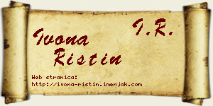 Ivona Ristin vizit kartica